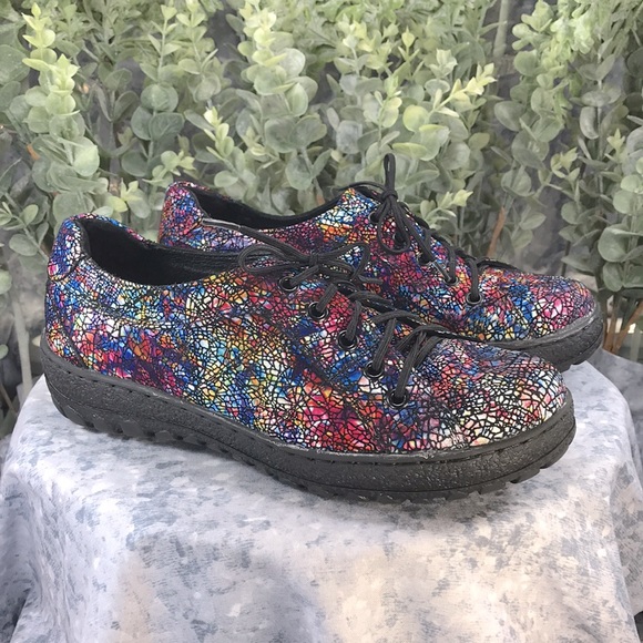 V-Italia Dark Mosaic Leather Oxford Round Toe Walkers WMS 5.5/6 (EUR36)✨VGUC✨ - Picture 9 of 10